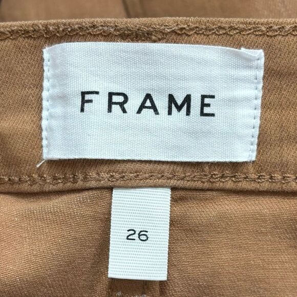 NEW FRAME Le High Straight Coated Jeans in Camel - Picture 7 of 8